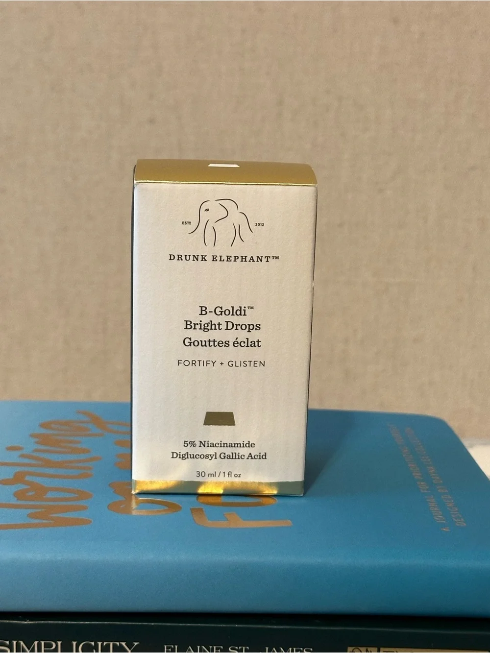 Drunk Elephant B-Goldi Bright Drops — White & Gold